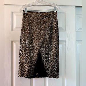 Mango Falda Sequin Midi Skirt